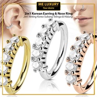 Earrings Korean Subang Telinga Subang Hidung Nose Stud Diamond Earring Stud Earring Hoop Earring Ema