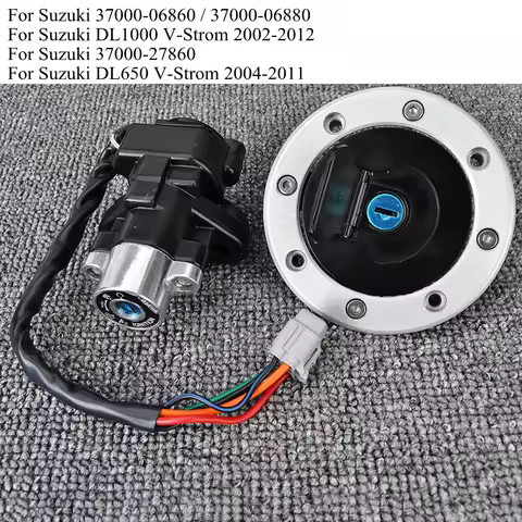 DL 650 100 Motorcycle Ignition Switch Key Fuel Tank Cap Lock Key For DL650 VStrom V Strom 04-11 Suzu