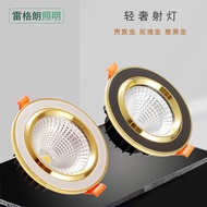 Ready Stocklight Gold led Light Luxury Black Gold Embedded Living Room Background Wall Ceiling Hole 