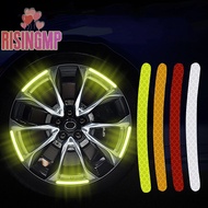 [risingmpS] 10/20/40/80Pcs Colorful Reflective Strips Car Motorcycle Wheel Hub Stickers Car Styling 