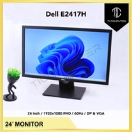 Dell E2417H 24 inch WLED LCD 1080P FHD 60Hz DP VGA Refurbished Monitor