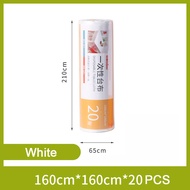 MLADEN Disposable Table Cloth 20PCS 160x160cm Waterproof Oilproof PE Plastic Table Cloth Alas Meja