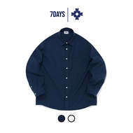 Men's Cotton Oxford Long Sleeve Shirt - 7DAYS Essential Oxford Shirt