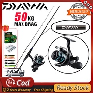 DAIWA Fishing Reel Fishing Rod Set Spinning Reel Surf Reel Jigging Rod Rod Joran Pancing 1 Set