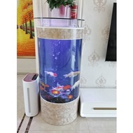 Aquarium Stand Terrarium Clear Glass Fish Tank AquaView 360 Design Zoo Love Ikan Rumah Luxury Deco D