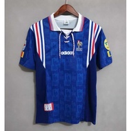 1996 France Home Retro Soccer Jersey FRA Football Vintage Sports Jersey