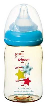 Pigeon 母乳實感塑膠奶瓶（星星圖案）160ml