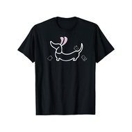 [ Easter Dachshund T-Shirt] Funny Easter T-Shirt, Dachshund T-Shirt Easter Bunny Ears And Chicks Hum