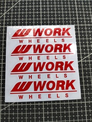 Stickerสติ๊กเกอร์WORKติดล้อแม็ก สะท้อนแสง💯%แบบตัด พร้อมส่ง