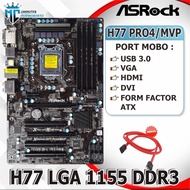 Motherboard H77 Intel Socket 1155 Asrock Atx Onboard 4 Slot Ram