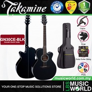 Takamine GN30CE-BLK NEX Cutaway Solid Spruce Top Acoustic Electric Guitar with Bag - Black (GN30CE B