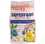ฟามีเลีย ซุปเปอร์ฟู้ด ธัญพืชอบกรอบรสบลูเบอร์รี่ป่าและเมล็ดเจีย Familia Superfood Oat Porridge Wild Blueberry &amp; Chia 350g