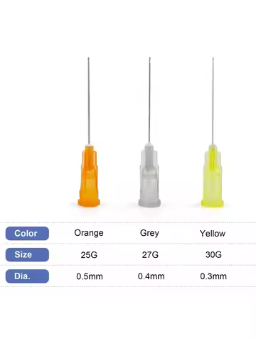 JUMTOP 100Pcs Dental Endo Irrigation Needle Tip Root Canal Lateral Rinsing Needles Single Side Openi