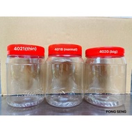 1pcs Plastic Bottle Container (Red Lid) -NCI 4018/4021/4020 Balang Kuih Raya