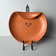 (CUTE FOLDING PLATE) CUTE AND AESTHETIC CERAMIC EMOJI FOLDING PLATE