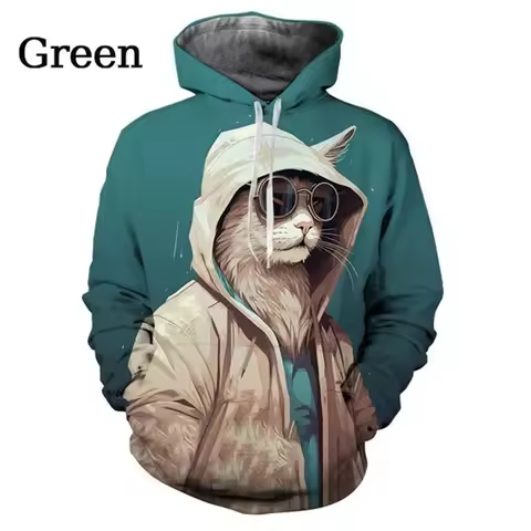 Cool Designs Cat Graphic Hoodie For Men Women 3D Printed Funny Pullovers Hoodies Harajuku Fashion Y2