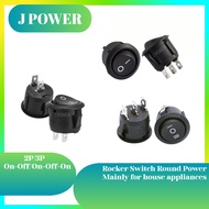 2 Pin / 3 Pin Round Rocker Switch  On-Off-On / On-Off Car Round Rocker Switch
