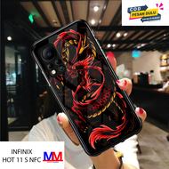 Soft Case Glass Infinix Hot 11S Nfc - Casing 4D Hot 11 s NFC Terbaru JAVA CASE [ Dragon ] Silikon Hp