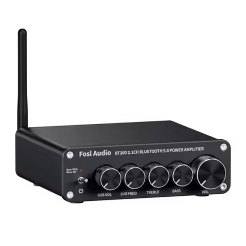 BT30D Bluetooth 5.0 Stereo o Receiver Amplifier 2.1 Channel Mini Hi-Fi Class D Integrated Amp 50 Wat