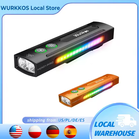Wurkkos HD01 PRO Rechargeable Flat EDC Flashlight with Green Beam UV Light White LED and Side RGB Li