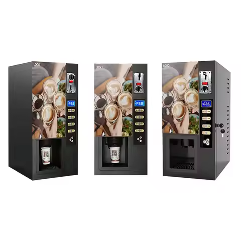 Coffee Vending MachineIntelligent Commercial Automatic Self-service Coin Card Payment Instant Coffee