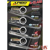 EXHAUST APIDO STANDARD RACING KRISS , EX5 , GBO , C70 , DREAM, WAVE100 EKZOS STD