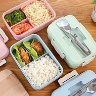 New 3 Compartment Barley Rice Box (Free chopsticks + stainless steel spoon) (o-o).