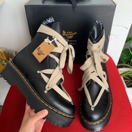 全新🌸 Dr.martens馬丁博士1460馬丁靴 RO聯名款 五星芒厚底 荔枝紋 軟皮粗鞋帶