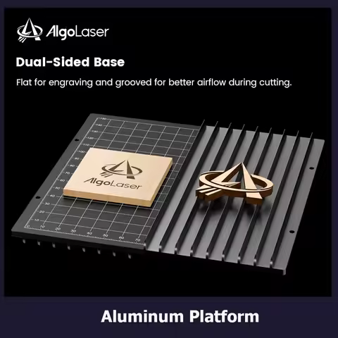 AlgoLaser Dual-side Aluminum Engraving Platform Cutting Engraving Bed with Grid Guidance for DAJA DJ