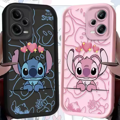 Cute Stitch Angel Couple Case for Xiaomi Redmi 15 13 12 15C 14C 14R 13C 12C 10C 4G 5G A5 A4 A3 Turbo