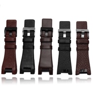 32MM Notched Leather Strap For Diesel DZ1216 DZ4246 DZ4287 Watch Strap