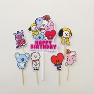 BT21 BTS CAKE TOPPER BIRTHDAY DECORATION CAKE PICK DECORATION