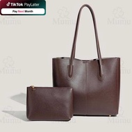 【High-End Mumu】Quality Leather 2In1 Women Tote Bag Office Shoulder Minimalist Bags For Students 303