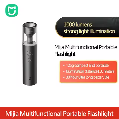Mijia Led Flashlight Multi Functional Atmosphere Light Rechargeable 3100mAh 1000 lumen IP65 Emergenc