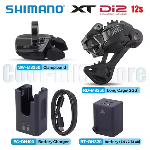 Shimano Deore XT Di2 M8250 12 Speed Di2 Wireless Electronic Shifting System SW+RD+EC-DN100 Charger F
