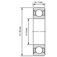 693ZZ 604ZZ to 609ZZ 623ZZ to 629ZZ 689ZZ Ball Bearing - Double Metal Shielded Bearing Rubber Seal- 