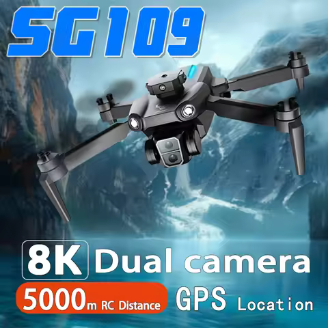 SG109 Pro Mini Drone 8K Profesional with HD Camera 5G WiFi GPS Folding 4-Axis anti Shake Gimbal Brus