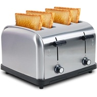 4 Slices Toaster Commercial, Electric Toaster with Auto Shut-off/Cancel Button and Removal Crumb Tra