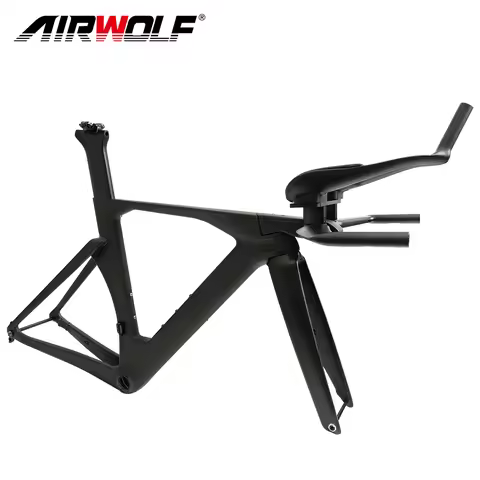2024 New Carbon Triathlon Frameset Disc Brake Time Trial Triathlon Bike Frame With Aero TT Handlebar