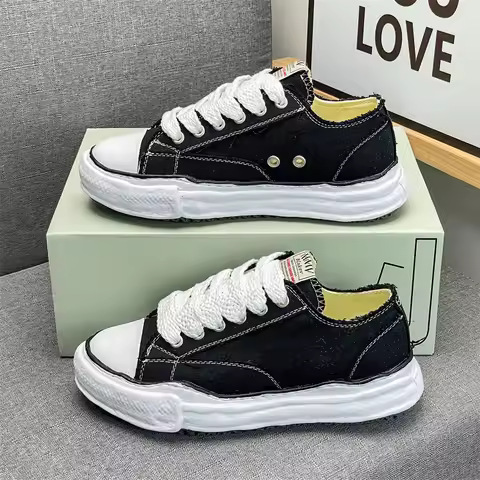 2026 Hot Selling Dissolve Sole Height Increasing Sneakers MMY Hank OG Sole Unisex Retro Canvas Platf