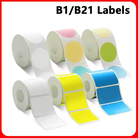 Nimbot b1 Transparent Self-adhesive Label Paper For Mini Portable Thermal Printer Round Sticker For 
