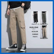 HUILISHI?pH+28-36sizeJ:6*Yn~Pocket?Zw~Men's?eP~Fashion?UL~Casual?zQ~Straight?t~Loose Cargo Pants