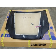akana carbon fiber with transparent bonet honda civic ek ek4 ek99 ek9 🇹🇭