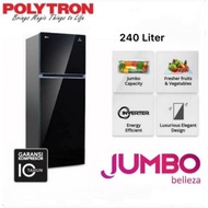 KULKAS POLYTRON PRW 25 VX 2 Pintu 240 Liter INVERTER LOW WATT HEMAT