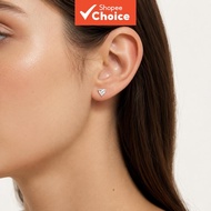 Women's Dainty Gemstone Heart Stud Earrings CZ Non Tarnish Hypoallergenic Gift Erings Women