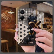 Cartoon Anti-knock Phone Case For VIVO V29E india soft case Black pearl pendant Skin-friendly feel c