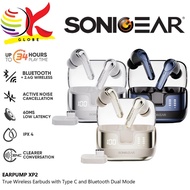 SONICGEAR Earpump XP2 ANC TWS Wireless Earbuds Bluetooth 5.4 Active Noise Cancellation ENC 32H Playt