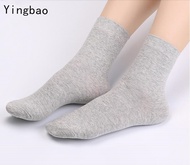 Yingbao 5 Đôi Tất Cotton Cho Nữ Tất Thường Ngày Cao Đến Mắt Cá Chân Cho Nữ Màu Trơn Đen Xám Trắng