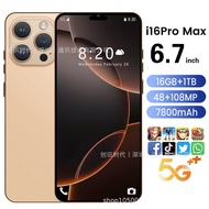 I16 Pro Max Mobile Phone 16+1TB Large Screen Cheap Smartphone One Piece Generation