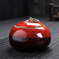 Iwishan Kiln-turned Ceramic Tea Caddy 85g Tea Caddy Tea Caddy Wake Up Mini Flower Set Accessories KN